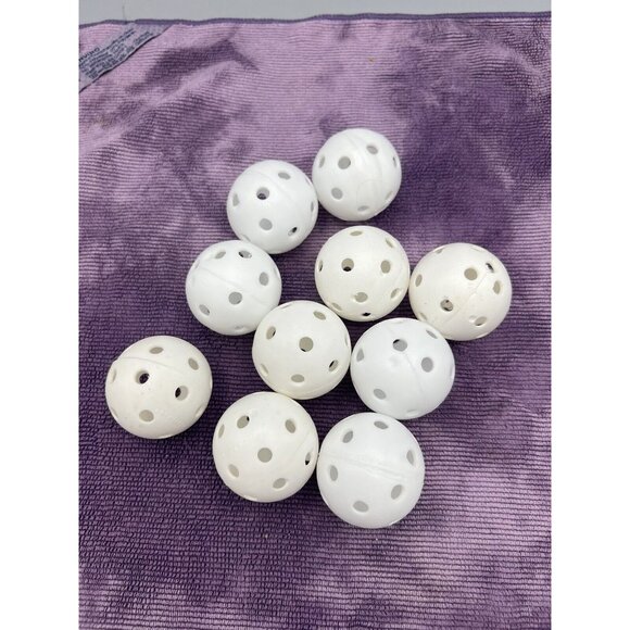 Vtg 70s Paddle Game All Original 10" Wooden Bat w/ 11 Balls FRAP Hong Kong MCM - Picture 11 of 16